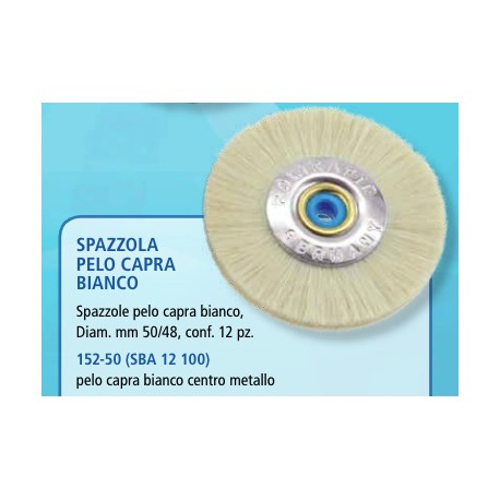 SBA 12 100 PELO CAPRA BIANCO MM.50 C.METALLO