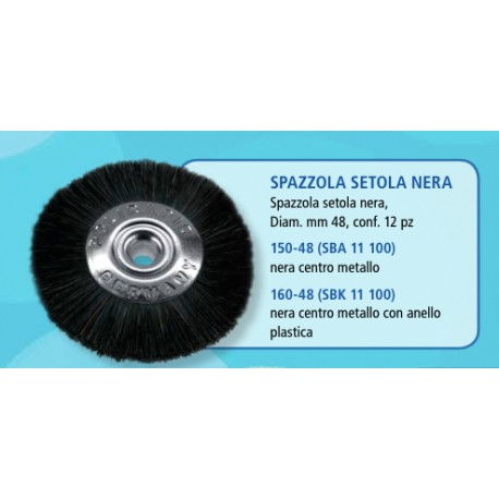 SBA 11 100 SETOLA NERA MM.48 C.METALLO